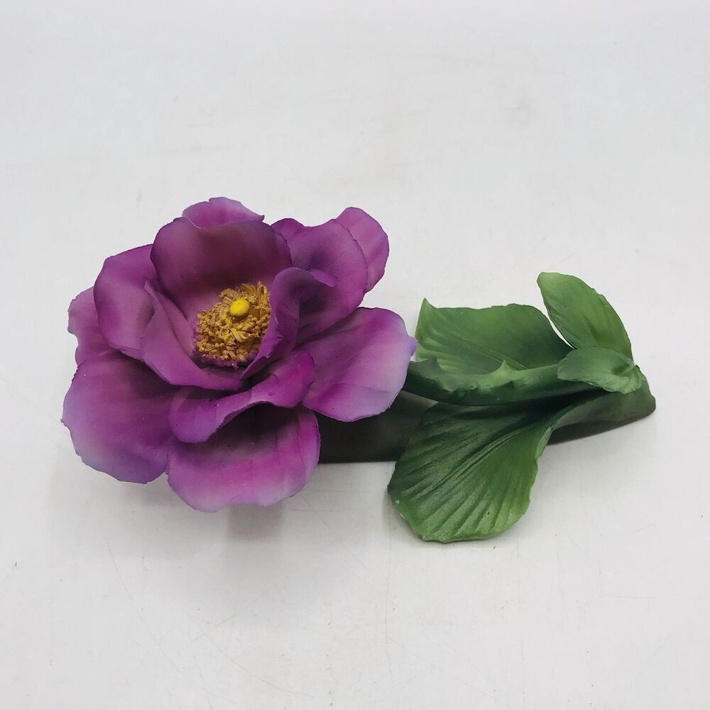 Vtg 1985 Franklin Mint Capodimonte "Cardinal de Richelieu" Violet Rose Italy